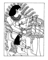 Een kleurplaat van  het oude egypte